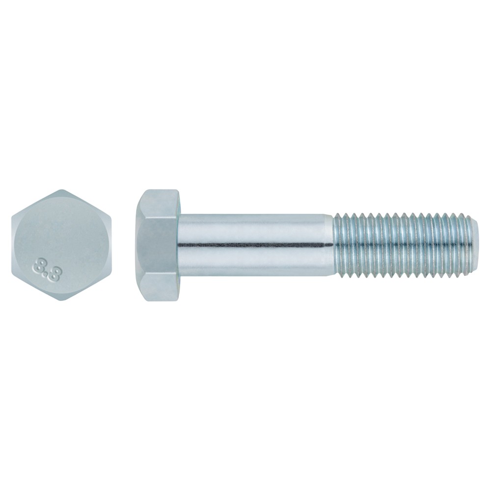 DIN-931 [CP] Tornillo rosca métrica con cabeza hexagonal 8.8. Rosca media. Zincado